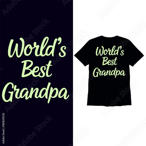 World’s Best Grandpa Typography Quote Design