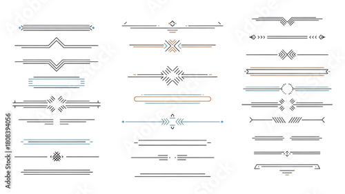 Elegant Ornamental Dividers Vector Illustration Collection for Design Elements