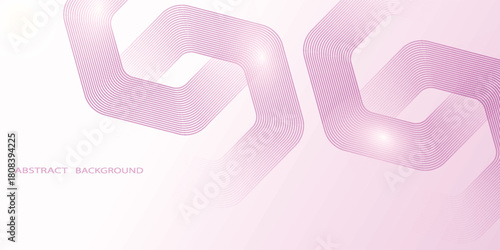 Abstract pink modern background with glowing line circle elements. Futuristic technology concept. Illustration