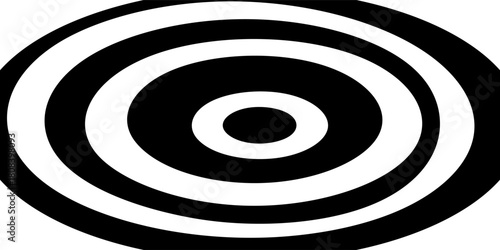 Black and white hypnotic spiral background. Radial optical illusion art. Swirl tunnel wallpaper. Spinning concentric circles. Vortex or whirlpool design for poster, banner, flyer, booklet. Vector