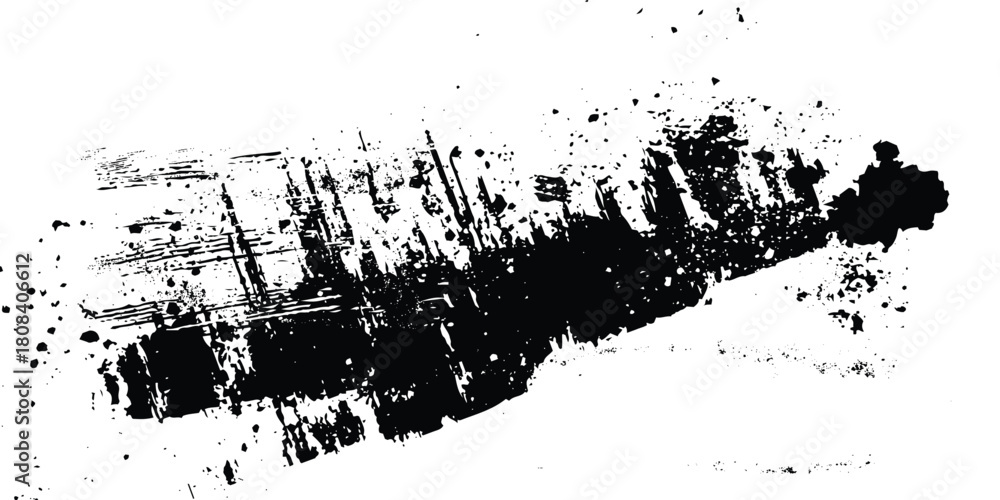 Obraz premium Abstract design with bundle of different ink brush strokes .Paintbrush set template. Grunge brushes collection. Brush stroke paint border in ,Dirty textures of banners, boxes, frames, Painted texture 