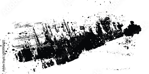 Abstract design with bundle of different ink brush strokes .Paintbrush set template. Grunge brushes collection. Brush stroke paint border in ,Dirty textures of banners, boxes, frames, Painted texture	