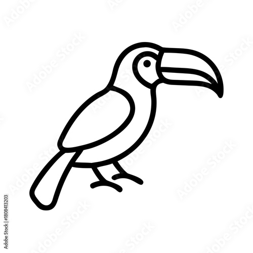 Toucan bird illustration isolated on
