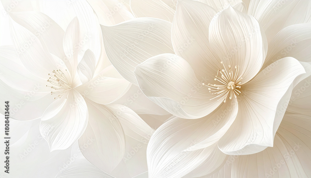 Naklejka premium White flowers background, flowers background