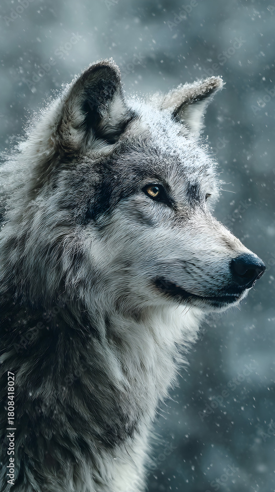 Fototapeta premium wolf in winter