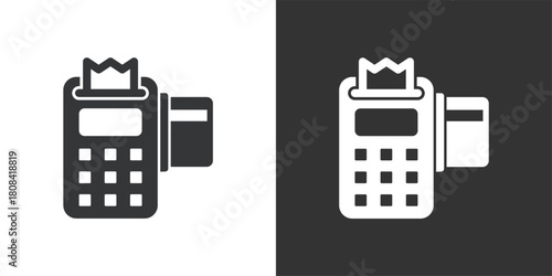 EDC Machine Transaction icon. Solid glyph series icon