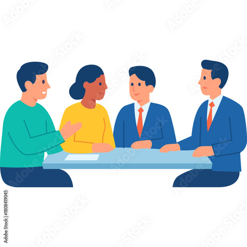 Flat Business People