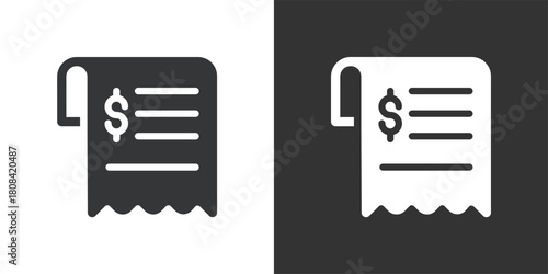 Bill icon. Solid glyph series icon