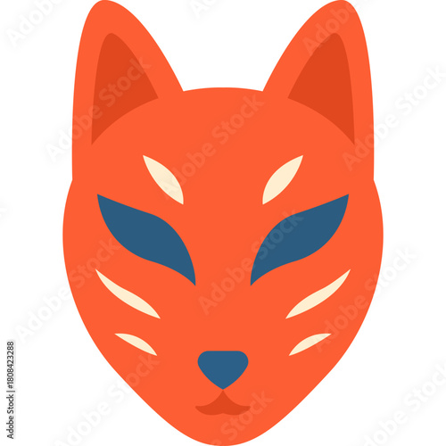 Kitsune Mask Vector