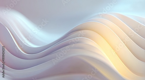 Abstract waves undulating, pastel, layered, smooth, and subtly luminous