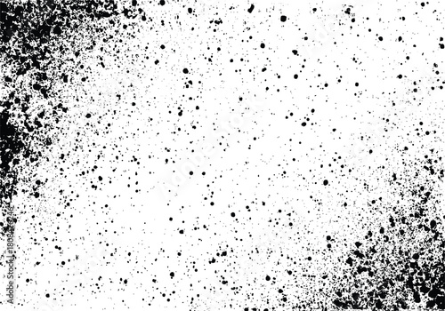 black and white grainy texture background vector illustration. vector grunge rough noise, dots or particles with copy space for design elements. white paper, blank paper background. abstract texture