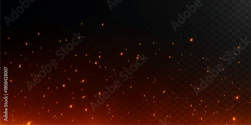 Bright gold particle loop of holiday fireworks sparkling in the dark blue night sky over a city