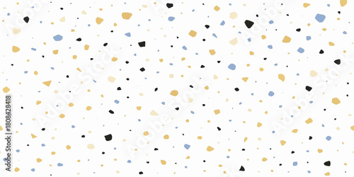 Colorful confetti abstract pattern background with seamless texture of vintage polka dot circle shapes for retro textile design wallpaper vector illustration