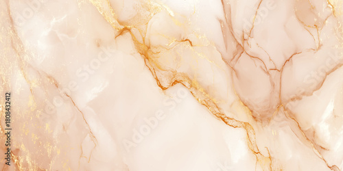 Elegant peach orange and white marble texture with sparkling gold glitter veins abstract background a blend of soft, creamy white and warm peach.