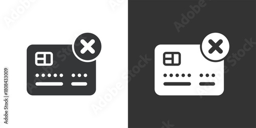 Invalid Card icon. Solid glyph series icon