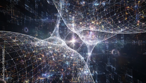 Cosmic grid Warped spacetime with singularities