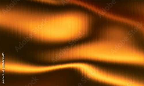 Abstract fire and orange wave background with a flowing liquid satin texture and soft blue light design