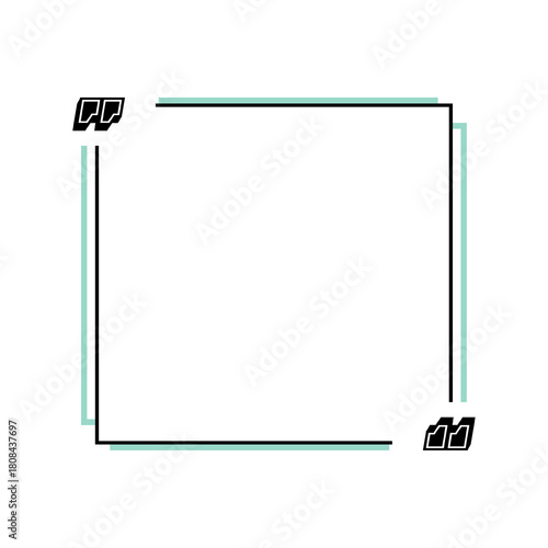 Minimalist Quote Box with Thin Lines and Double Frame