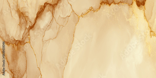 Luxurious abstract marble texture background with deep coffee brown tones and gold veins use for tails decoration.