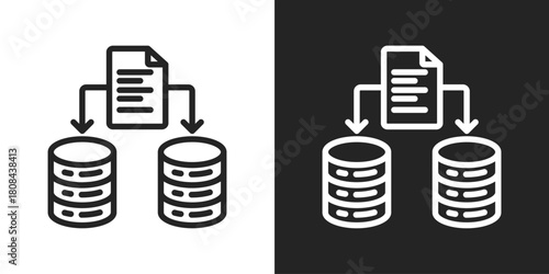 Redundancy Icon In Black And White Line Style