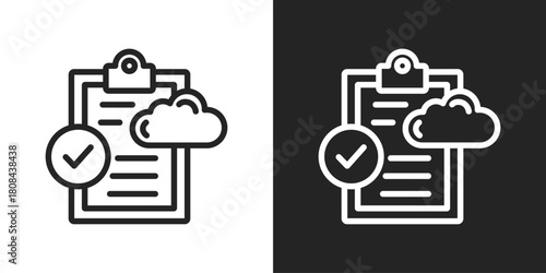 Compliance Icon In Black And White Line Style