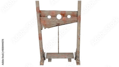 Canvas Print 3d rendering medieval pillory