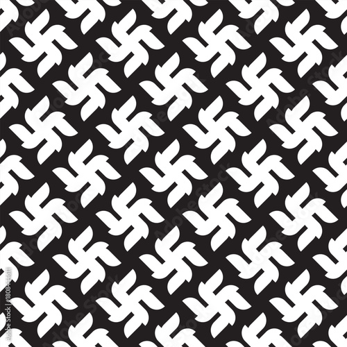 Seamless pattern. Powerful black and white graphic diagonal lines create depth and movement. Ideal for use in print, textiles, wallpaper, or website backgrounds that require a clean, yet striking, yet