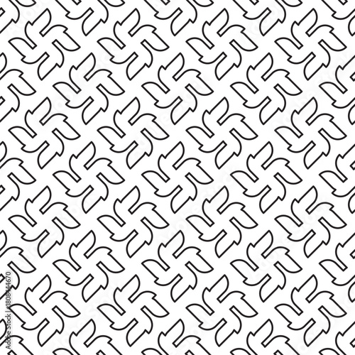 Seamless pattern. Powerful black and white graphic diagonal lines create depth and movement. Ideal for use in print, textiles, wallpaper, or website backgrounds that require a clean, yet striking, yet