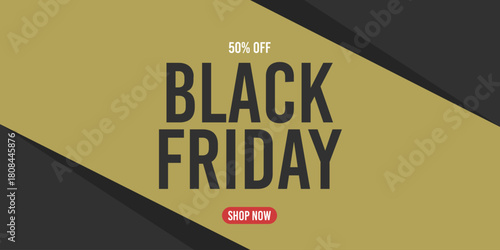 50% off black friday 50%off fifty percent off 50 % off, black, gold, golden, promotion, november, discount, retail, price.