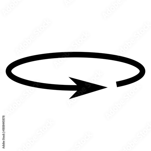 Rotate arrow icon. Rotate arrow icon in flat style.