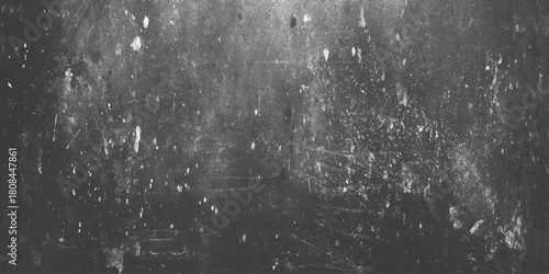 A monochrome high resolution texture featuring a heavily distressed and dark gray surface for wall and tails decor.