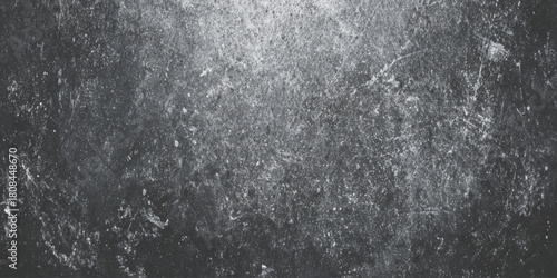 A monochrome high resolution texture featuring a heavily distressed and dark gray surface for wall and tails decor.