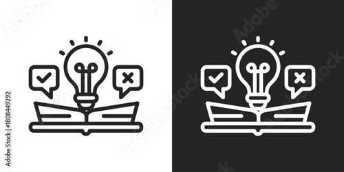 feasibility Icon In Black And White Line Style