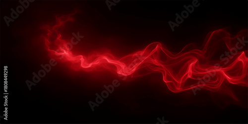 Bright abstract red and orange wave design with glowing fire and heat texture