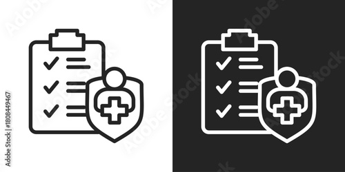 protocol Icon In Black And White Line Style