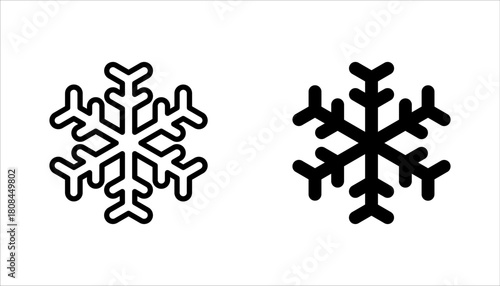Snowflakes icon set. Snow sign. Snowflakes template. Snowflake winter. vector illustration on white background