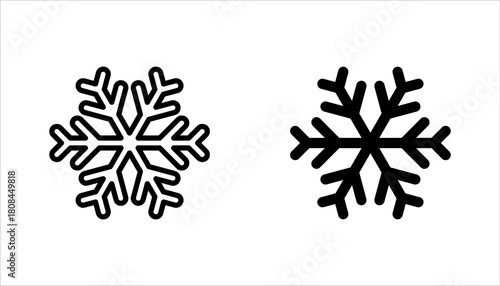 Snowflakes icon set. Snow sign. Snowflakes template. Snowflake winter. vector illustration on white background