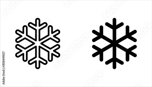 Snowflakes icon set. Snow sign. Snowflakes template. Snowflake winter. vector illustration on white background