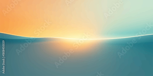 Beautiful sunrise and sunset illuminate the sky and ocean with orange and blue light reflecting on the water near the horizon