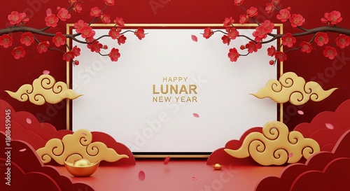 Lunar new year mockup