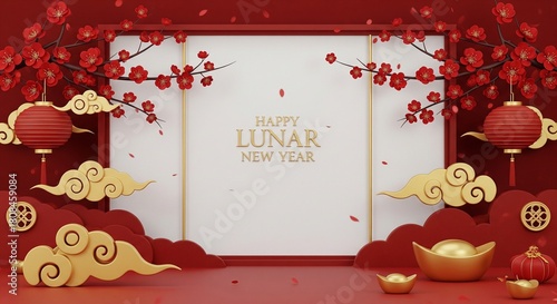 Lunar new year mockup