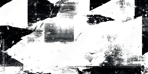 A dynamic vector illustration featuring a papercut style abstract design layered with authentic grunge and distressed textures.