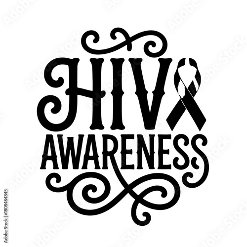 HIV Awareness. Wolrd HIV Day Vector Design Isolated on White Background