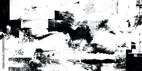 Grunge Papercut Texture Overlay Distressed Paper Cut Edge Background with Rough Vintage Effect.