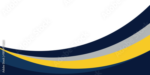 blue and yellow wavy shape background. suitable for business poster design, corporate banner, presentation, flyer, social media post.