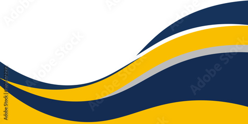 blue and yellow wavy shape background. suitable for business poster design, corporate banner, presentation, flyer, social media post