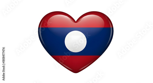 Heart shaped flag of Laos symbol of love and patriotism. Free Download Heart shaped flag of Laos symbol of love and patriotism. - GFXLoad