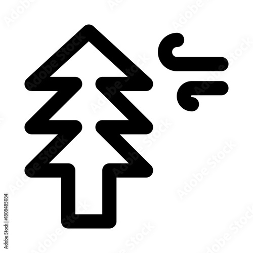 Christmas tree icon. Modern line icon design with professional minimal vector styling crafted for holiday celebration, winter season, decoration, and festive concepts