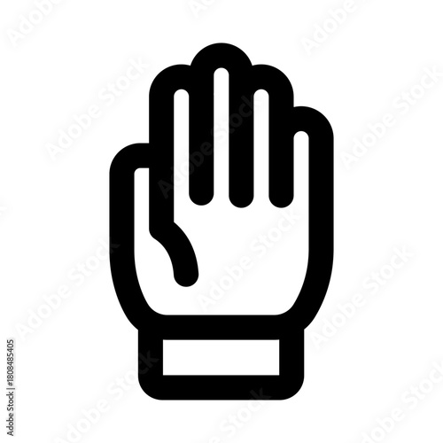 Hand glove icon. Modern line icon design with professional minimal vector styling crafted for safety, protection, hygiene and workwear concepts