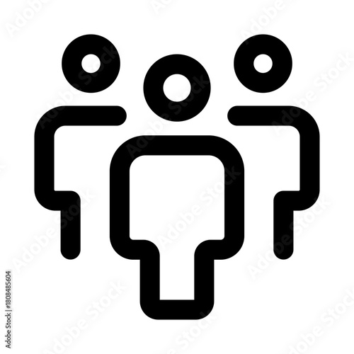 Group of people icon. Modern line icon design with professional minimal vector styling crafted for team, community, collaboration, and social connection concepts